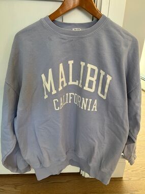 PacSun Light Blue Malibu California Crewneck Sweatshirt